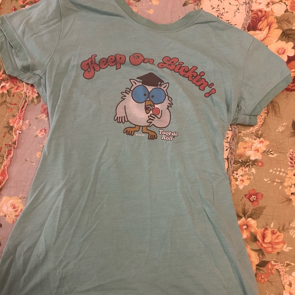 Womens Blue Graphic T-Shirt